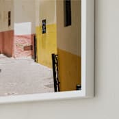 "Kasbah" - Art Print in Citron by Heather Deffense - Frame Close-up