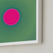 "Sun in the dust. Variations 38" - Art Print in Soft Green and Red by Arash Fattahi Acosta - Frame Close-up