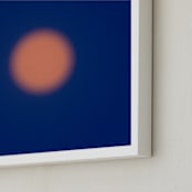 "Sun in the dust. Variations 54" - Art Print in Blue and Yellow by Arash Fattahi Acosta - Frame Close-up
