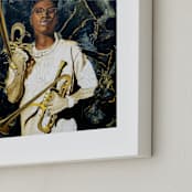 "New Sounds of Joy" - Art Print in NOSTALGIC EVENING by Curtis Newkirk - Frame Close-up