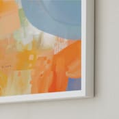 "Believe in Abundance" - Art Print in Blissful Blue by Stacy Kron - Frame Close-up