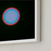 "Sun in the dust. Variations 51" - Art Print in Black Blue Red by Arash Fattahi Acosta - Frame Close-up