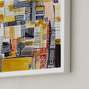 "Autumn Rituals" - Art Print in Autumn Gold by Melanie Biehle - Frame Close-up