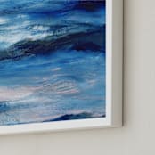 "Bluemotion" - Art Print in blue swell by Jenny Partrite - Frame Close-up