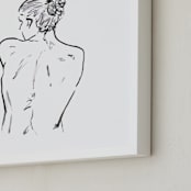 "Model22" - Art Print in White by Miranda Mol - Frame Close-up
