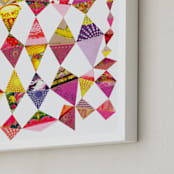 "Pink Diamonds Art Print" - Art Print in Pink by Shelley Kommers - Frame Close-up