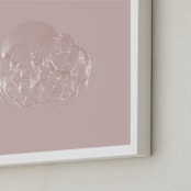 "Kara " - Art Print in Peach by Lynann Colligan - Frame Close-up