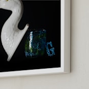 "G Is For G" - Art Print in Black and White by AMANDA LOMAX - Frame Close-up