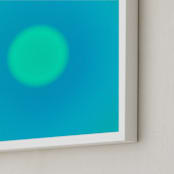 "Sun in the dust. Variations 50" - Art Print in Blue and Cyan by Arash Fattahi Acosta - Frame Close-up