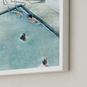 "Hot summer" - Art Print in Pool blue by Lulaloo - Frame Close-up