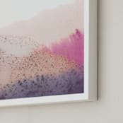 "Wildflower Blooms" - Art Print in fuchsia pink by Sadie Holden - Frame Close-up
