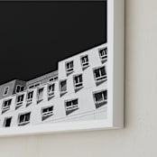 "Rectangle with a Square" - Art Print in coal by Kamala Nahas - Frame Close-up