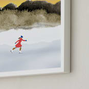 "Calmly Bright" - Art Print in Sunrise by Shannon - Frame Close-up