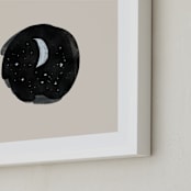 "Little Moon" - Art Print in Cream by Nancy Noreth - Frame Close-up