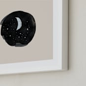 "Little Moon" - Art Print in Cream by Nancy Noreth - Frame Close-up