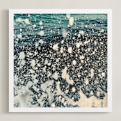 "Seaside #48" - Art Print in Ocean Green by Tal Paz-Fridman - Framed