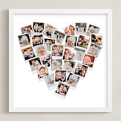 "Holiday Heart Snapshot Mix®: Framed Photo" - Framed Photo in White by Minted - Framed