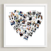 "Heart Snapshot Mix® Photo Art" - Framed Photo in White by Minted - Framed