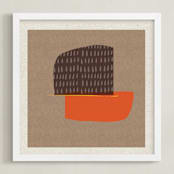 "Let's Go on a Trip I" - Art Print in Hearth Brown by Alain Castoriano - Framed