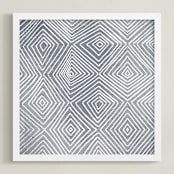 "Abstract Geode 3" - Art Print in Ash by Kerry Doyle - Framed