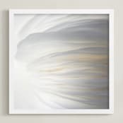 "Cloud Pebble 8" - Art Print in white on white by Jenny Phillips - Framed