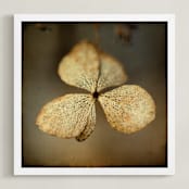 "Winter #3" - Art Print in Wheat Gold by Lynn Lehto - Framed
