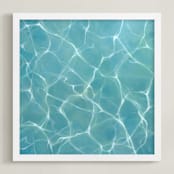 "SummerDaze" - Art Print in Turquoise by Laura Browning - Framed