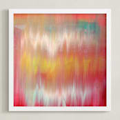 "Colorfall" - Art Print in Cherry by Lindsay Megahed - Framed