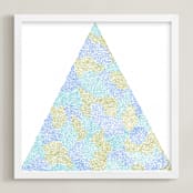 "From One End to the Other" - Art Print in Teal-Cobalt-Moss by studio SYLVO - Framed