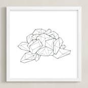 "Peony’s Breakdown " - Art Print in Black and White by Michelle Waldie - Framed