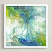 "Aquamarine No. 1" - Art Print in Aquamarine by 2birdstone - Framed