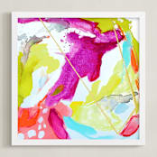 "Fresh Squeezed #1" - Art Print in Fuchsia by Mya Bessette - Framed