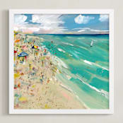 "Florida Beach" - Art Print in Sea by Lindsay Megahed - Framed