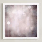 "Glimmering Lights" - Art Print in Muted Lavender by Alicia Youngken - Framed