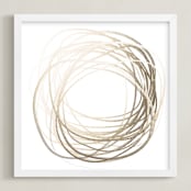 "Infinite Possibility" - Art Print in Shades of Gold by Jayna B - Framed