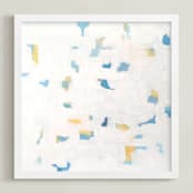 "sunlit blues" - Art Print in sunlit blue by tina johnson - Framed