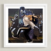 "The Homecoming" - Art Print in GRANITE BLACK by Curtis Newkirk - Framed