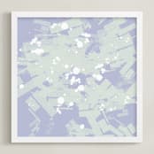 "Dynamic Movement 9.2" - Art Print in Light Green by Simona Gocan - Framed