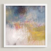 "Just before nightfall, I" - Art Print in Dusk Blue by Jacquelyn Sloane Siklos - Framed
