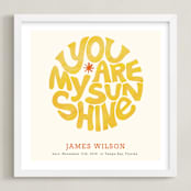 "Forever Sunshine" - Personalized Art Print in Goldenrod by Carrie ONeal - Framed
