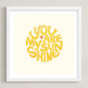 "Forever Sunshine" - Art Print in Sunflower by Carrie ONeal - Framed