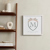 "Bunny Crest: Custom Print" - Custom Print in Evergreen by Vivian Yiwing - In a Room