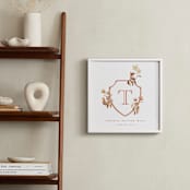 "Woodland Animal Crest: Custom Print" - Custom Print in Papaya by Vivian Yiwing - In a Room