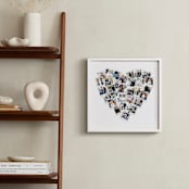 "Heart Snapshot Mix® Photo Art" - Framed Photo in White by Minted - In a Room