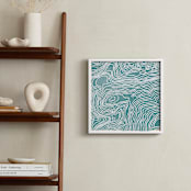 "Be. Here. Now." - Art Print in Ocean Blue by Ria Sharon - In a Room