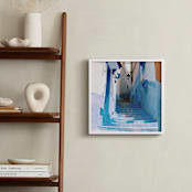 "Streets of Chefchaouen II" - Art Print in Chefchaouen Blue by Alannah Kittle - In a Room