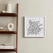 "Doodle swirl &leaves" - Art Print in white by Ramoncita - aticnomar - In a Room