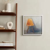 "Yellow Eames Side Chair" - Art Print in Yellow by Laura Browning - In a Room