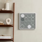 "Round Pegs, Square Holes" - Art Print in Slate by Ria Sharon - In a Room
