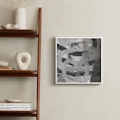 "White and Black Vapor Two Series 2" - Art Print in White and Black by Angela Simeone - In a Room